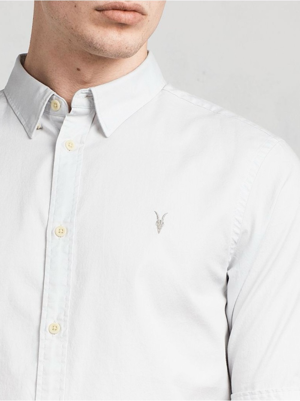 All Saints White Button-Down Shirt